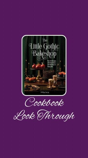 Indulge in the world of dark delights with this look inside The Little Gothic Bakeshop: Over 50 Recipes with Sweetness and Shadows in Every Bite cookbook. No matter what dark treat you are carving there is the perfect decadent recipe. A few of those recipes are Kinder Malo Kitties, Scary Teddy Chocolate Chip Cookies, Pumpkin Jelly Pops, Spiderweb Galette des Rois, Gothic Arch Peanut Butter Cheesecake, Cauldron Cakes, and Lavender Maple Moon Milk. Which one do you want to tempt your taste buds with first?



Welcome to @mykitchenlit! ✨ I’m a cookbook collector with 250+ titles and a love for cooking, baking, and foodie adventures. Here you’ll find honest reviews, curated recommendations, and kitchen inspiration for every level. 🍴 Let’s savor every recipe together!


#CookbookAddict #KitchenLit #CookbookLookThrough