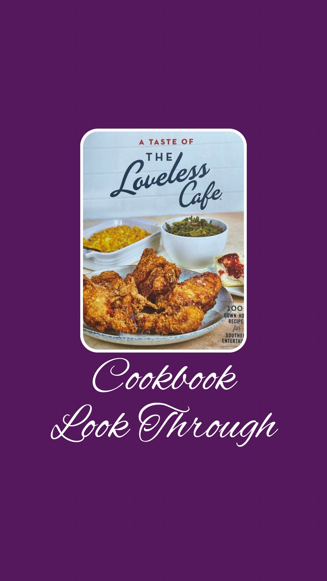 Step inside one of the most well-known Nashville restaurants with A Taste of The Loveless Cafe Cookbook. I’ve eaten at The Loveless Cafe and it is delicious and I am so excited to bring all these flavors into my own kitchen. A few of the recipes in this cookbook are Bacon Cheddar Scones with Green Onions, Hashbrown Casserole, Nashville Hot Chicken, Smoked Beef Brisket, Creamed Corn, Southern Macaroni and Cheese, Black-Eyed Peas, and Banana Pudding. What's the first thing you'd cook from this cookbook?


Welcome to @mykitchenlit! ✨ I’m a cookbook collector with 250+ titles and a love for cooking, baking, and foodie adventures. Here you’ll find honest reviews, curated recommendations, and kitchen inspiration for every level. 🍴 Let’s savor every recipe together!


#CookbookAddict #KitchenLit #CookbookLookThrough