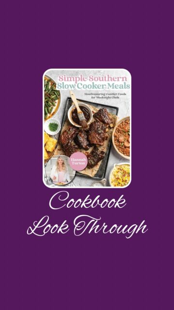 Hate cooking? Then take a sneak peek at Simple Southern Slow Cooker Meals: Mouthwatering Comfort Foods for Weeknight Chefs by Hannah Turton. She’s known online for her “resting chef face” as she doesn’t love cooking but has to feed her family. Recipes include Seafood Boil, Carolina Pot Roast, Cheddar Chicken Sandwiches, Taco Casserole, Turton BBQ Ribs, Rainy Day Chicken Noodle Soup, Southern-Style Green Beans, Hot Honey Sweet Potatoes, Chocolate Volcano Cake, and Hassle-Free Hot Chocolate. Even though I love cooking there are days I just don’t want to, so being able to cook an easy meal in the crockpot is perfect for me. Do you have a crockpot?



Welcome to @mykitchenlit! ✨ I’m a cookbook collector with 250+ titles and a love for cooking, baking, and foodie adventures. Here you’ll find honest reviews, curated recommendations, and kitchen inspiration for every level. 🍴 Let’s savor every recipe together!


#CookbookAddict #KitchenLit #CookbookLookThrough