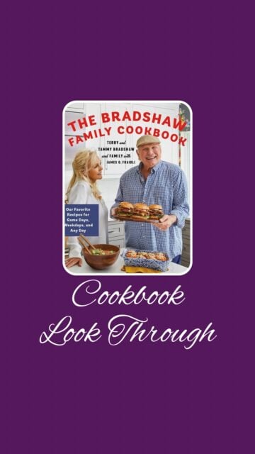 Here’s a look inside The Bradshaw Family Cookbook: Our Favorite Recipes for Game Days, Weekdays, and Any Day. If you are a football fan, then you know Terry Bradshaw – he led the Pittsburgh Steelers to four Super Bowl championships. But did you know he and his family love to cook? In this cookbook they share all of their favorites recipes for all of us to try including Brunch Punch, Baked Cinnamon Doughnuts, Ham and Old English Cheese Casserole, Crispy Egg Rolls with Shrimp, Sprouts, and Peanut Butter, Finger-Lickin’ Barbecue Bourbon Chicken Wings, Smoked Maple-Bourbon Pork Belly Bites, Apple Butter Bread, Havarti and Gouda Mac ‘n’ Cheese, Fried Green Garden Tomatoes, Fried Bologna Sandwich on Texas Toast, Wild Blackberry Muffins with Powdered Sugar, and Louisiana Coconut Cream Pie. As you can see, I had a tough time narrowing down the recipes I wanted to mention – I have no idea what I am going to make first. Probably will let my sister pick!



Welcome to @mykitchenlit! ✨ I’m a cookbook collector with 250+ titles and a love for cooking, baking, and foodie adventures. Here you’ll find honest reviews, curated recommendations, and kitchen inspiration for every level. 🍴 Let’s savor every recipe together!

#CookbookAddict #KitchenLit #CookbookLookThrough 
#terrybradshaw