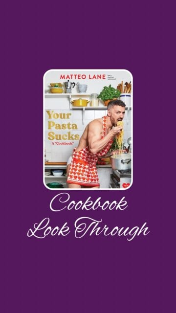 Want to see what you get when a comedian writes a cookbook? Then take a peek at this look-through of Your Pasta Sucks: A "Cookbook.” I wasn’t sure what to expect but there was a ton of really helpful information and I definitely laughed a few times while I was flipping through. The recipes look so good and I can’t wait to try a few. Here are some that caught my attention Aunt Cindy’s Baked Mostaccioli, Cotoletta, Lasagna, Polenta, Pasta alla Carbonara, Cacio e Pepe, Pasta al Limone, Cherrie’s Struffoli, and Matteo’s Macaroni and Cheese. Which recipe do you want to make first?



Welcome to @mykitchenlit! ✨ I’m a cookbook collector with 250+ titles and a love for cooking, baking, and foodie adventures. Here you’ll find honest reviews, curated recommendations, and kitchen inspiration for every level. 🍴 Let’s savor every recipe together!


#CookbookAddict #KitchenLit #CookbookLookThrough