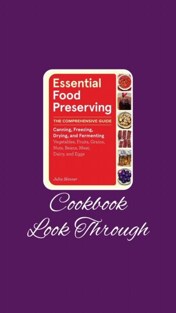 Step into the world of food preservation with this look inside Essential Food Preserving: The Comprehensive Guide to Canning, Freezing, Drying, and Fermenting Vegetables, Fruits, Grains, Nuts, Beans, Meat, Dairy, and Eggs. It doesn’t matter if you’ve been preserving food for years or are just starting out – you will find great tips and tricks to make the most of your harvest. A few of the recipes included are Herbes-de-Provence Pickled Asparagus, Bread-and-Butter Carrots, Apple Pie Filling, Banana Jam, Bourbon-Honey Cherries, Easy Candied Jalapenos, Sweet-and-Sour Cucumber Salad, and Watermelon Caramel Sauce. Have you ever done any canning before?


Welcome to @mykitchenlit! ✨ I’m a cookbook collector with 250+ titles and a love for cooking, baking, and foodie adventures. Here you’ll find honest reviews, curated recommendations, and kitchen inspiration for every level. 🍴 Let’s savor every recipe together!


#CookbookAddict #KitchenLit #CookbookLookThrough 
#gifted