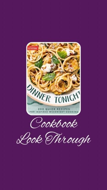 Still searching for the answer to that age old question what’s for dinner tonight? Then check out this look inside Dinner Tonight: 200 Quick Recipes for Inspired Weeknight Cooking. It includes a wide variety of recipes including crispy za’atar chicken cutlets with sweet potato wedges, chicken sausages and apples with smoky cheese grits, steak tips with creamy summer squash orzo, lemon and herb pork chops with cauliflower puree, one-pan cod and green rice, penne with pancetta and asparagus, posole verde, charred broccoli Caesar salad with chicken, and spicy kimchi fried chicken sandwiches. No matter what you and your family are craving you will find the perfect dinner and these recipes are all under 45 minutes. What are you having for dinner tonight?


Welcome to @mykitchenlit! ✨ I’m a cookbook collector with 250+ titles and a love for cooking, baking, and foodie adventures. Here you’ll find honest reviews, curated recommendations, and kitchen inspiration for every level. 🍴 Let’s savor every recipe together!


#CookbookAddict #KitchenLit #CookbookLookThrough