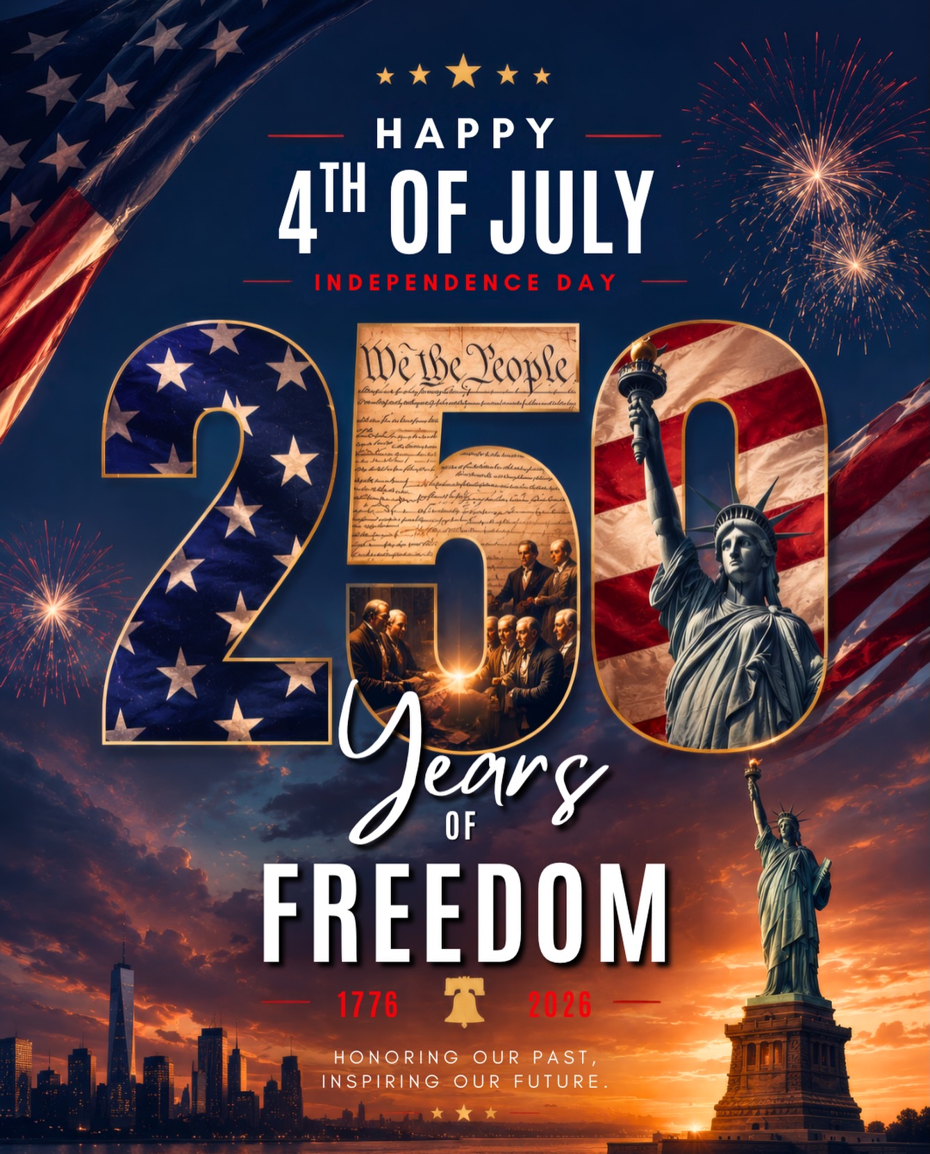 Happy birthday America! 🇺🇸 So excited to be celebrating the countries 250th birthday. 

Hope you have an amazing day filled with lots of love, laughter and of course good food!

#america250th #happybirthdayamerica #4thofjuly2026