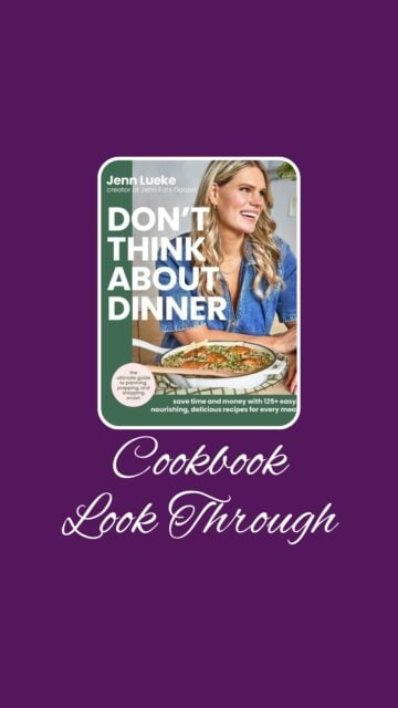 Turn the page to easier mealtimes with this look through Don’t Think About Dinner: Save Time and Money with 125+ Easy, Nourishing, Delicious Recipes for Every Meal. Find out how to make healthy cooking simpler, delicious, less expensive and overall easier. Recipes include Cookie Dough Overnight Oats, Bacon and Chive Egg Muffins, Cilantro-Lime Pasta Salad, Baked Sweet Potato Crackers, Chicken Pot Pie Soup, Dump-and-Bake Hidden Protein Pasta, Creamy Spinach Chicken, French Onion Meatball Skillet, Garlicky Mushroom and Sage Risotto, Mocha Brownie Cream Pie Sandwiches, and Fudgy Sweet Potato Brownies. Honestly, I have no idea how to choose which recipe to try first – everything looks so good! What would you make first?



Welcome to @mykitchenlit! ✨ I’m a cookbook collector with 250+ titles and a love for cooking, baking, and foodie adventures. Here you’ll find honest reviews, curated recommendations, and kitchen inspiration for every level. 🍴 Let’s savor every recipe together!


#CookbookAddict #KitchenLit #CookbookLookThrough