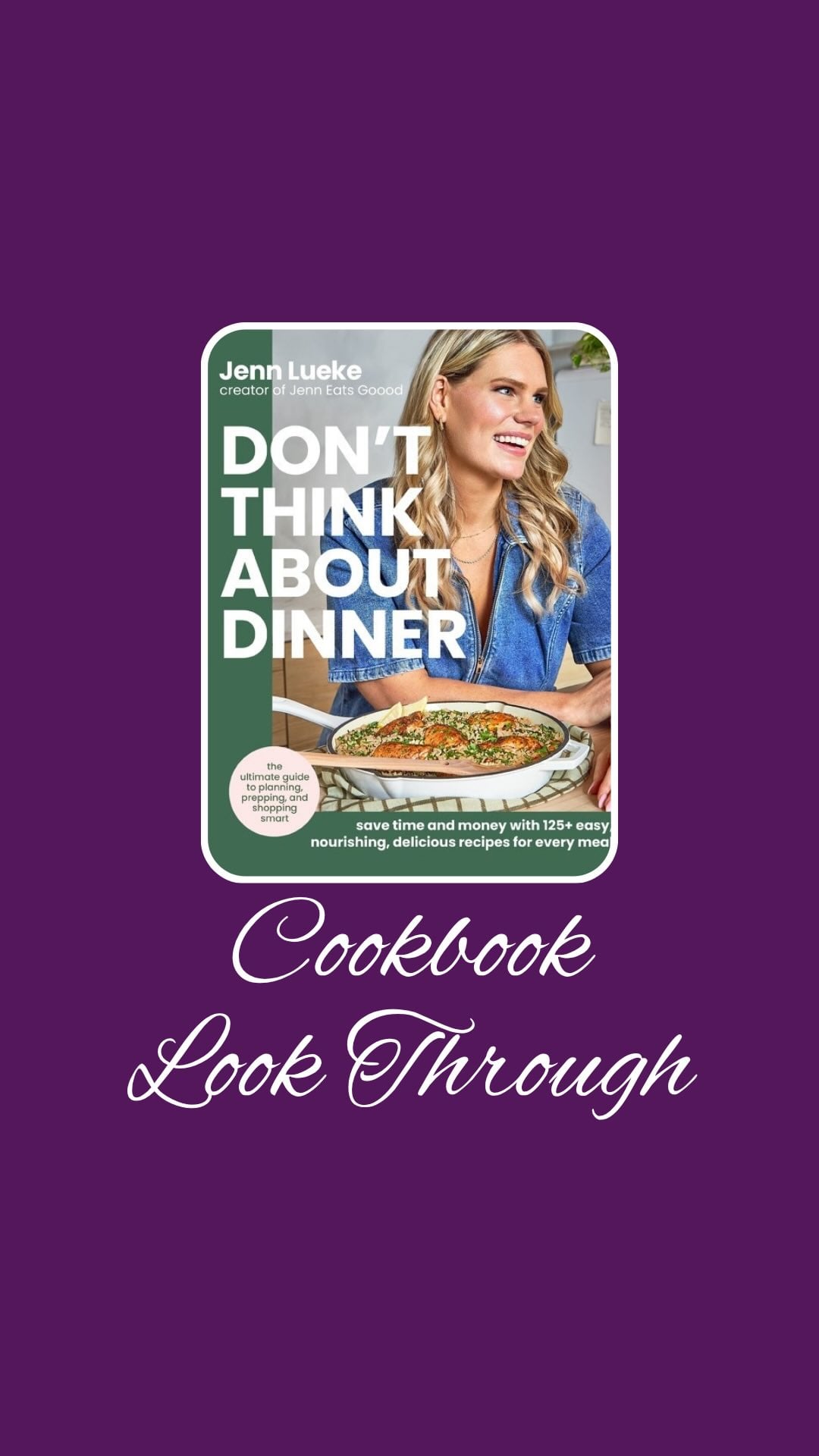 Turn the page to easier mealtimes with this look through Don’t Think About Dinner: Save Time and Money with 125+ Easy, Nourishing, Delicious Recipes for Every Meal. Find out how to make healthy cooking simpler, delicious, less expensive and overall easier. Recipes include Cookie Dough Overnight Oats, Bacon and Chive Egg Muffins, Cilantro-Lime Pasta Salad, Baked Sweet Potato Crackers, Chicken Pot Pie Soup, Dump-and-Bake Hidden Protein Pasta, Creamy Spinach Chicken, French Onion Meatball Skillet, Garlicky Mushroom and Sage Risotto, Mocha Brownie Cream Pie Sandwiches, and Fudgy Sweet Potato Brownies. Honestly, I have no idea how to choose which recipe to try first – everything looks so good! What would you make first?



Welcome to @mykitchenlit! ✨ I’m a cookbook collector with 250+ titles and a love for cooking, baking, and foodie adventures. Here you’ll find honest reviews, curated recommendations, and kitchen inspiration for every level. 🍴 Let’s savor every recipe together!


#CookbookAddict #KitchenLit #CookbookLookThrough